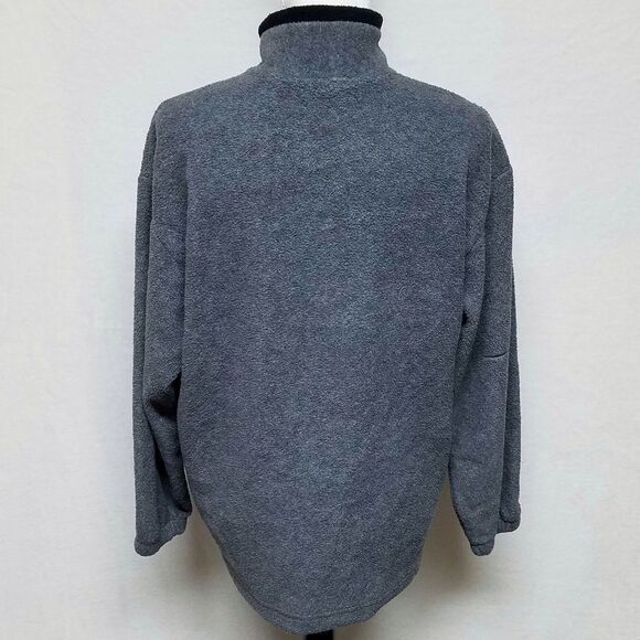 VINTAGE 80s Tommy Hilfiger Gray Fleece Zip Sweater - Picture 9 of 10